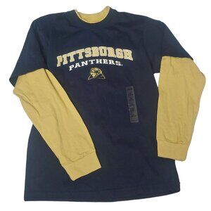 Pittsburgh Panthers PITT Youth M 12-14 Shirt Long Sleeve T Shirt Blue NWT Unisex